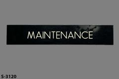 Sign-Maintenance, stock number S-3120