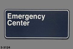 Sign-Emergency Center, stock number S-3124
