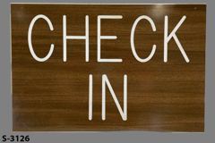 Sign-Check In, stock number S-3126