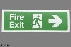Sign-Fire Exit, stock number S-3135