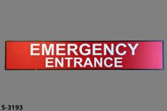 Sign-Emergency Entrance, stock number S-3193