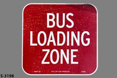 Sign-Bus Loading Zone, stock number S-3198