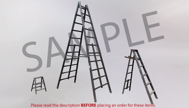 Wood A-Frame Ladders, Wood A-Frame Ladders, EC Props